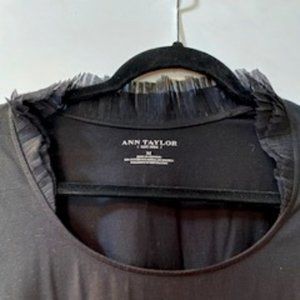 Ann Taylor Long Sleeve Shirt with Ruffle Collar